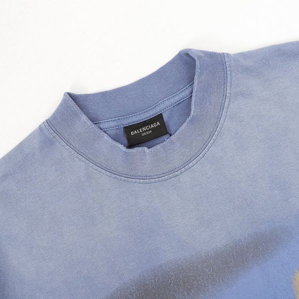 素敵な バレンシアガ エッフェル塔インクジェットグラデーションカラー半袖 bau29548